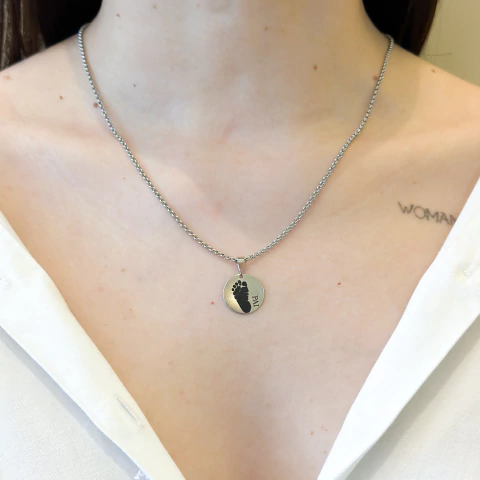 Colar Personalizado M elos português - aço inoxidavel - comprar online