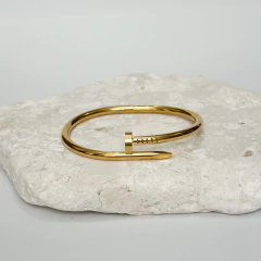 Bracelete Prego Dourado Aço na internet
