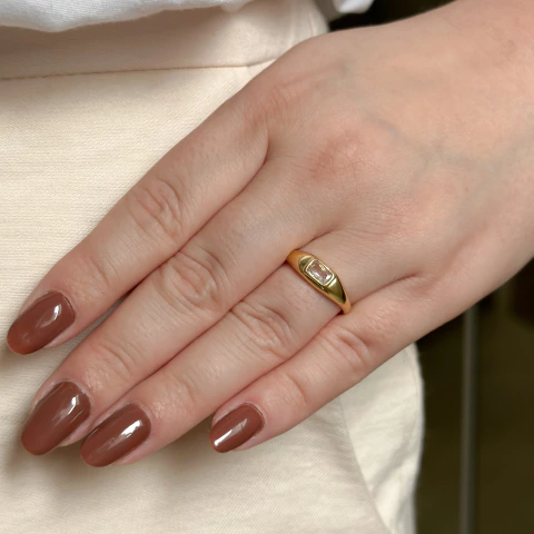 Anel Ponto de Luz Ajustável - Ouro 18k - comprar online