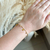 Pulseira Coração e ponto de luz - Aço inoxidável ouro 18k - loja online