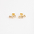 Brinco Mini Earcuff Três Corações Dourado
