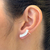 Brinco Earcuff Baguete Prata na internet