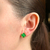 Brinco trevo verde - ouro18k - loja online