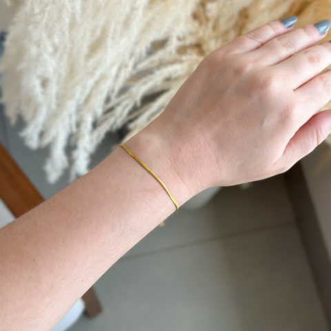 Pulseira Fita - Aço Inoxidável Dourado - comprar online