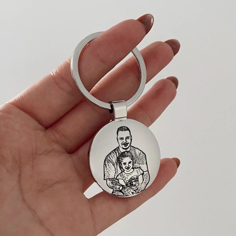 Chaveiro redondo - Aço Inoxidável - comprar online