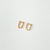 Brinco Argola Plain Quadrada Dourado - comprar online
