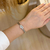 Pulseira elo relógio cravejo - ouro branco - loja online