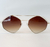 Oculos triangulo dourado, lente marrom. - comprar online