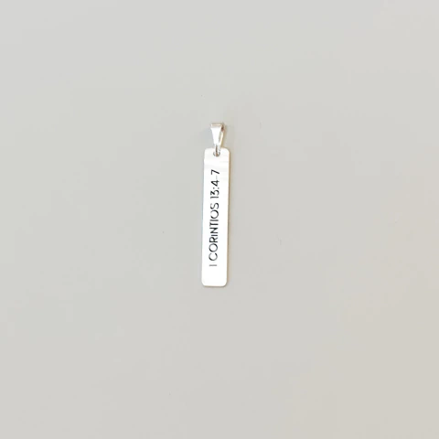 Pingente Plaquinha Fina Personalizado - Prata925 - comprar online