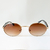 Oculos oval it girl marrom e dourado - loja online