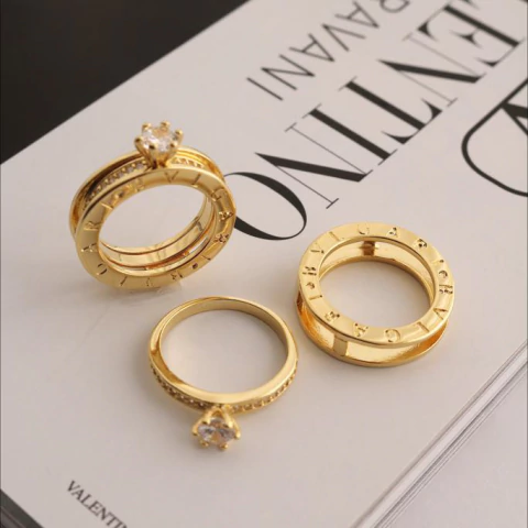 Anel bv 2 em 1 - ouro18k - comprar online