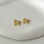 Brinco Três Flores com Zircônia Dourado
