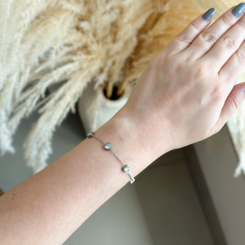 Pulseira Coração Ponto de Luz - Aço inoxidável - comprar online