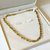 Colar elos tiff - aço inoxidavel ouro18k - loja online