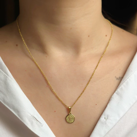 Colar pai nosso - ouro18k - comprar online