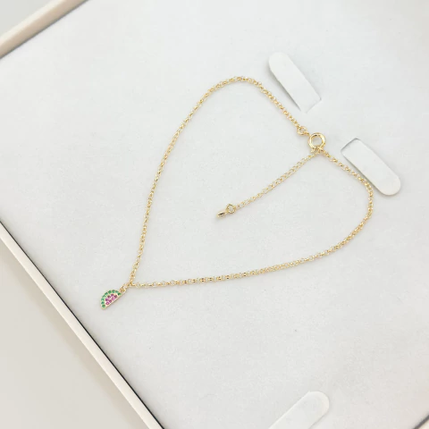 Tornozeleira melancia ouro18k - comprar online