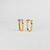Brinco Argola Plain Quadrada Dourado