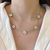 Colar 5 trevos branco jard - aço inoxidavel ouro18k - USE MALLU - SEMI JÓIA 