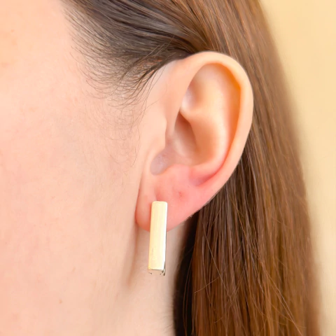 Brinco Argola Quadrada G - Prata 925 - comprar online