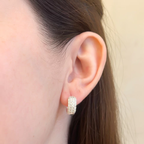 Brinco argolinha lux M - prata925 - comprar online