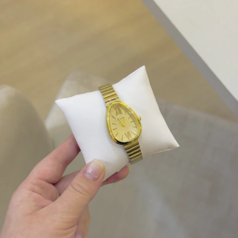 Relogio gota Liso Dourado
