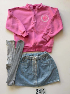 CONJUNTO MOLETON BARBIE 7 A 8 ANOS, SAIA NEXT E MEIA CALCA 8 ANOS