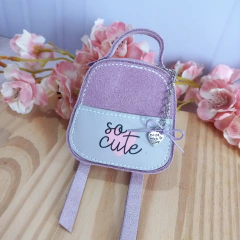 Mochila para boneca - Mochila em couro com estampa - Boneca de pano - comprar online