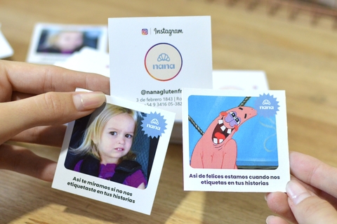 Tarjetas cuadradas con Memes virales (6x6 cm) Frente y Dorso x 200 u. - comprar online