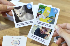 Tarjetas cuadradas con Memes virales (6x6 cm) Frente y Dorso x 200 u. en internet