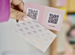 Tarjetas personales frente y dorso con Hot stamping metalizado x120 U. en internet