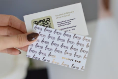 Tarjetas personales frente y dorso con Hot stamping metalizado x120 U. - comprar online