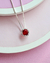 Colar vermelho cravejado