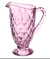 Jarra De Vidro Vitral Verre Rosa 1,2litros