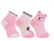 Kit 3 pares de Meia Feminino Cores Sortida Tam 5-6 Anos