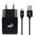 Kit Carregador de Parede Universal USB + Cabo Micro USB ELG 1metro Bivolt Preto