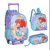 Mochila Infantil Clio Rodinhas Sereia Lilás 3 Peças