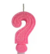 Vela de Aniversário Ponto De Interrogação Cor Rosa com Glitter - Festa Pemium