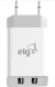 Carregador de tomada c/2 saídas USB branco ELG Bivolt - comprar online