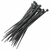 Abraçadeira de Nylon 100X2,5mm com 100 unidades Preto Foxlux
