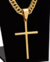 Pingente Modelo Cruz Dourado 3,5 cms