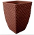 Vaso Quadrado Textura Diamante 3d Luxo Planta Casa Jardim 30cm x 20cm