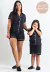 Kit Pijama Americano Tal Mãe, Tal Filha Preto | TMTF1