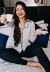 Pijama Americano Longo Cinza com Preto | T20KTQV - comprar online