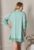 Kit Baby Doll Slim Line + Robe Slim Line Detalhes em Renda Aquamarine | SRA1
