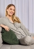 Pijama Americano Amamentação Laço Cetim Manga Longa Inverno Mescla Cinza I PJALC na internet