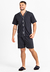 Pijama Masculino Americano com Botões Blusa e Short Preto | PJMA1 - Levezza Pijamas
