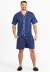 Pijama Masculino Americano com Botões Blusa e Short Marinho | PJMA1 - comprar online
