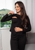 Pijama Amamentação Soft Fluffy Preto Com Renda | PAS1 - comprar online