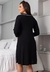 Camisola Inverno Amamentação Manga Longa Preta I CAAM - Levezza Pijamas