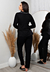 Pijama Amamentação Detalhes Com Laço Cetim Manga Longa Inverno Preto I PJAD - loja online